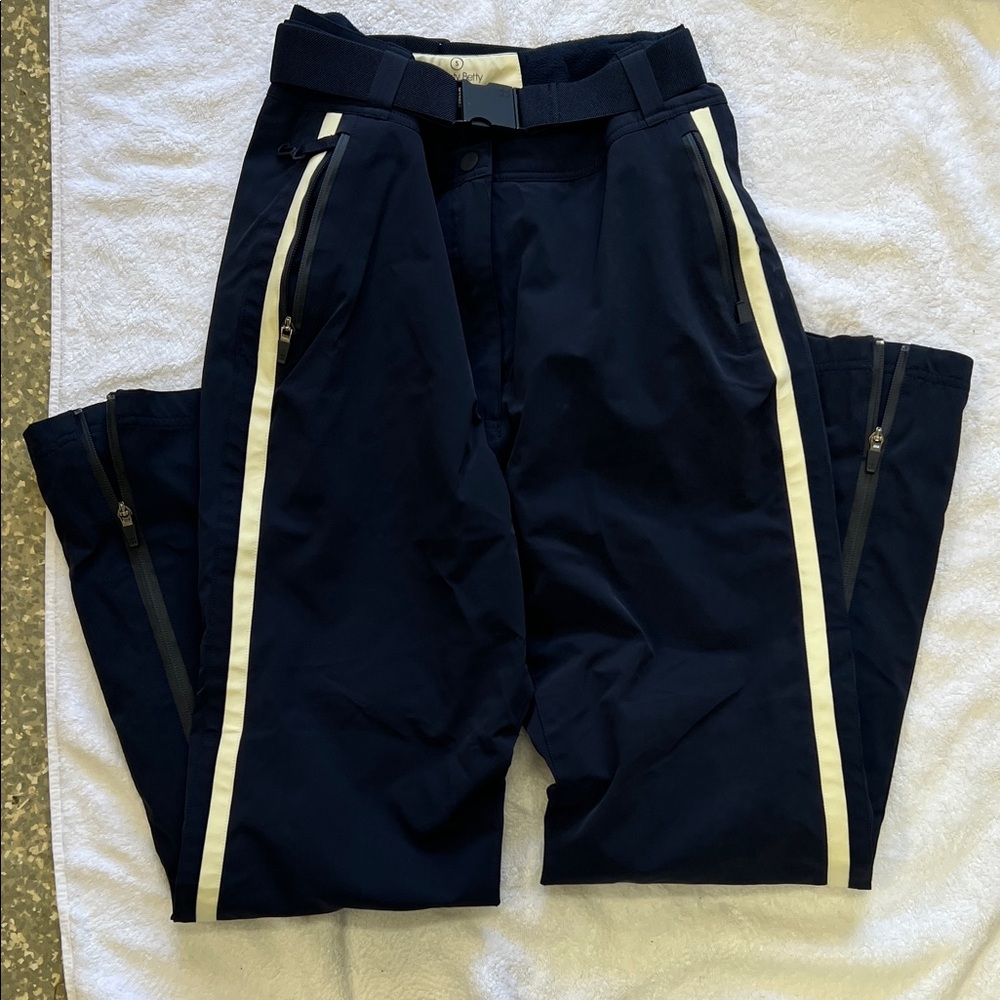 Sweaty Betty Navy Ski Pants with White Stripes